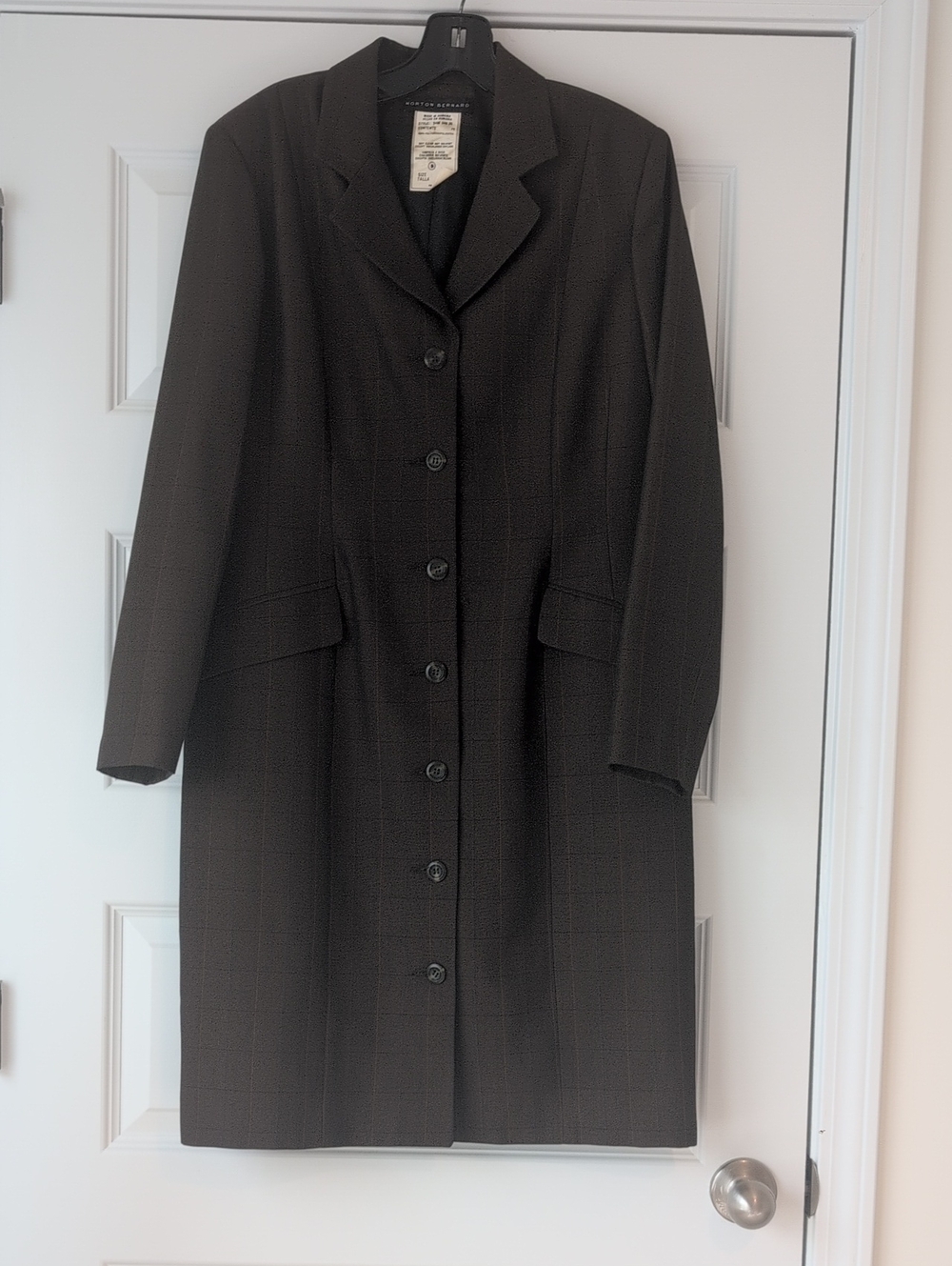 Morton Bernard Brown Single-Breasted Trench Coat Dress